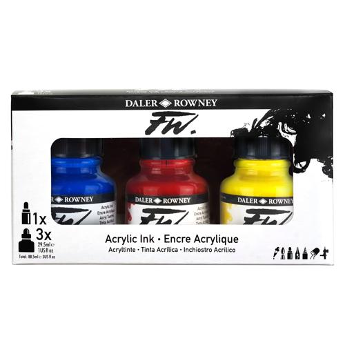 Daler Rowney FW Acrylic Ink Sets - Starter 3 X 29.5ml