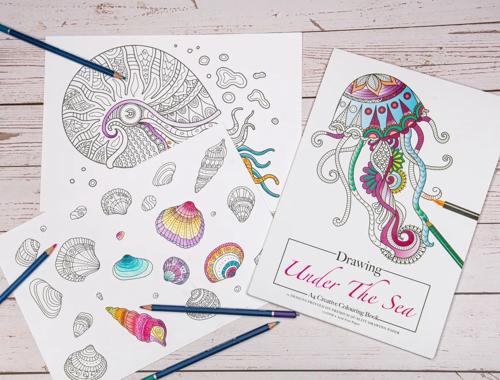 Jasart Adult Colouring Books - Water Colouring Book A4 Animals