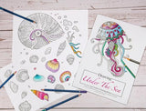 Jasart Adult Colouring Books - Water Colouring Book A4 Animals