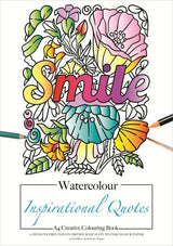 Jasart Adult Colouring Books - Water Colouring Book A4 Quotes