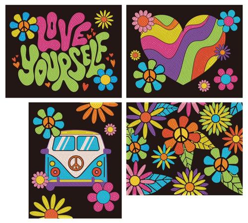 Diamond Dotz Dotzies Flock - Peace Love