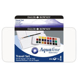 Daler Rowney Aquafine Half Pan Travel Set 24 - Half Pan Set 24