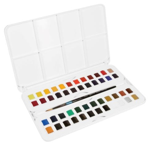 Daler Rowney Aquafine Studio Studio Set Half Pan Set 48 - Half Pan Set 48