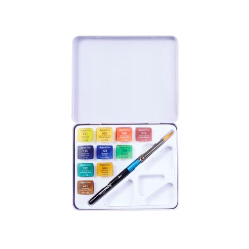 Daler Rowney Aquafine Half Pan Travel Tin 10 - Travel Tin 10
