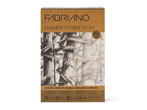 Fabriano Bamboo Sketch Pads - 105gsm A3 30 Sheets Spiral