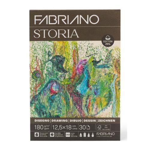 Fabriano Storia Drawing Pads - 180gsm 12.5x18cm 30 Sheets