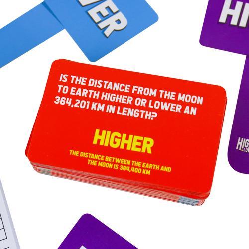 Higher Or Lower Family Trivia Card Game - Gift Republic