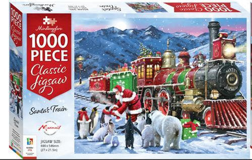 Santa's Train Christmas 1000 Piece Jigsaw Puzzle - Mindbogglers