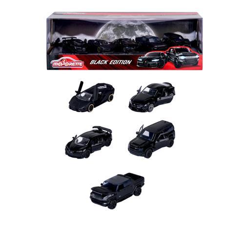 Majorette Black Edition Die-Cast Toy Cars 5 Piece Gift Pack