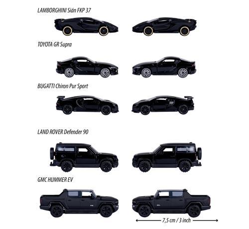 Majorette Black Edition Die-Cast Toy Cars 5 Piece Gift Pack
