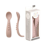 Comfy Grip Silicone Spoons 2pk - Dusty Pink - All4Ella