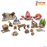 Dungeons & Lasers: Half-Height Walls - Dwarven Mine Props
