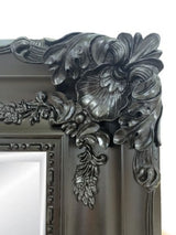 Bevelled Mirror - Black Ornate (150cm)