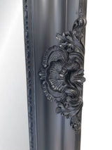 Bevelled Mirror - Black Ornate (150cm)