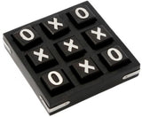 Large black wooden tic tac toe game, 30cm, elegantly crafted for fun and decor in any space. Perfect for gatherings or stylish decor.