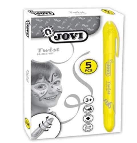 Vibrant yellow face paint for kids, perfect for creative projects, easy to apply, safe, and heat-resistant.