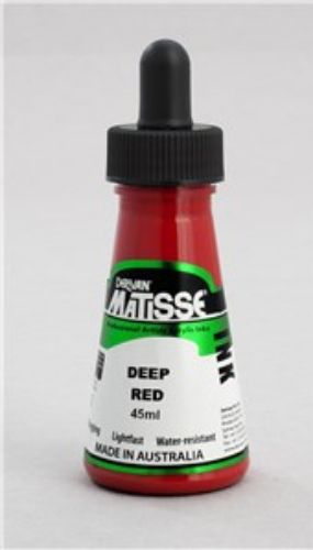 Matisse Ink 50ml Deep Red: vibrant, high-quality acrylic ink perfect for calligraphy, drawing, and watercolor techniques.