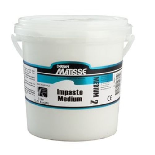 Premium Matisse Mm2 1L Impasto acrylic medium ideal for creating textured, three-dimensional artwork with vibrant colors.