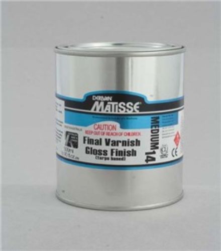 Matisse Mm14 500ml Gloss Varnish bottle showcasing professional-grade finish for vibrant, long-lasting artwork protection.