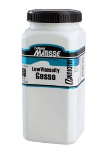 Matisse MM27 500ml Low Viscosity Gesso, bright white with creamy texture for effortless application on canvas and art boards.