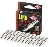 Ergonomic Lino Cutter No.6 with 12 precision-ground blades for fine lines and cross hatching, ideal for artists and crafters.