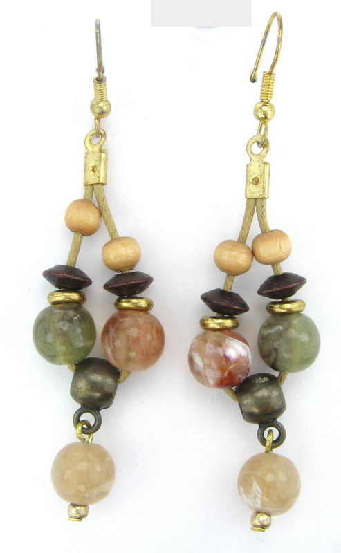Earrings Wood & Plastic - Smartfox