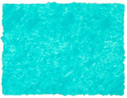 Extra soft square pastel in vibrant turquoise, ideal for rich application, blending, and detailed artwork. Perfect for all artists.