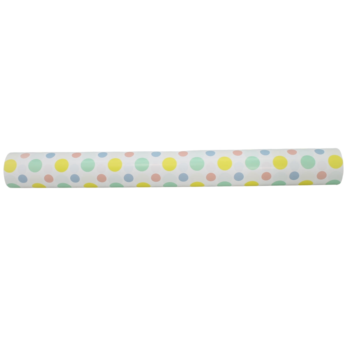 Gloss White Gift Wrapping Paper Multi-Coloured Polka Dots