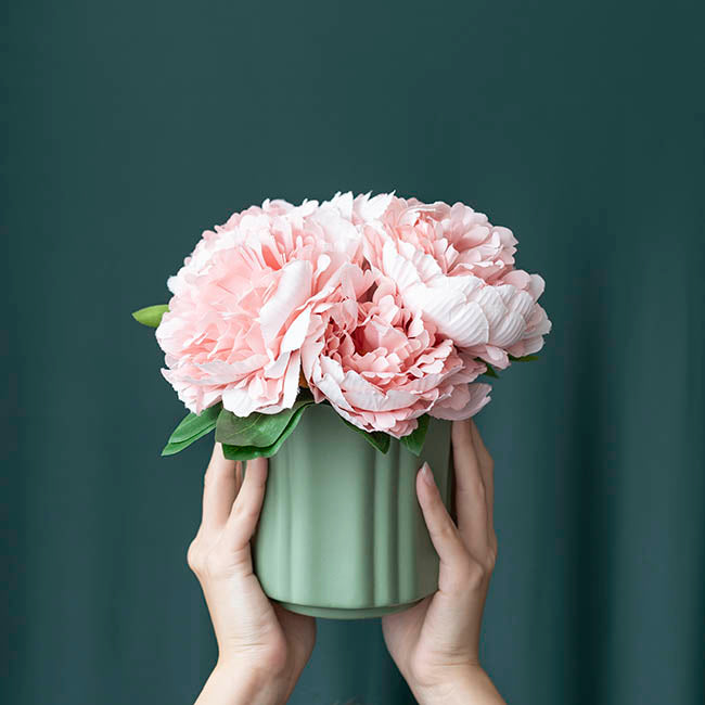 Ceramic Florence Vase Matte Green 12Dx12.5cmH.