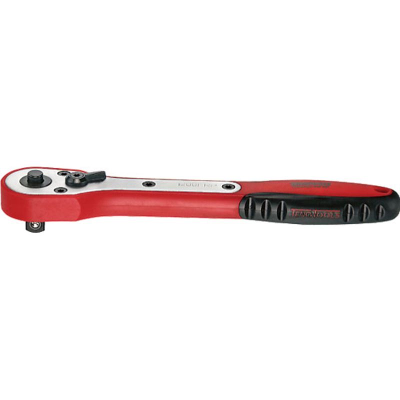 Teng 1/2in Dr. FRP Ratchet 45T in steel-reinforced fiber, lightweight, ergonomic grip, 512Nm torque, and quick-release function.