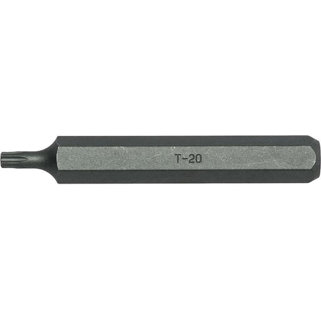Teng 10mm TX20 hex bit, 75mm long, made from durable Cr-V steel for automotive and DIY projects, compatible with most systems.
