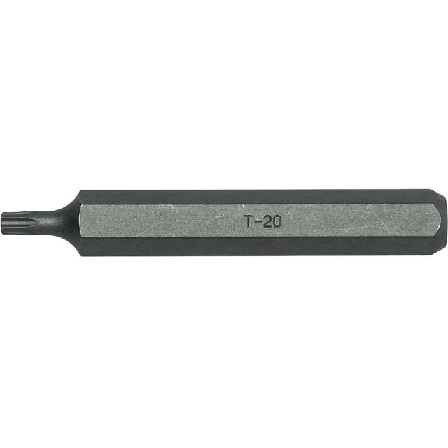 Teng 10mm TX20 hex bit, 75mm long, made from durable Cr-V steel for automotive and DIY projects, compatible with most systems.