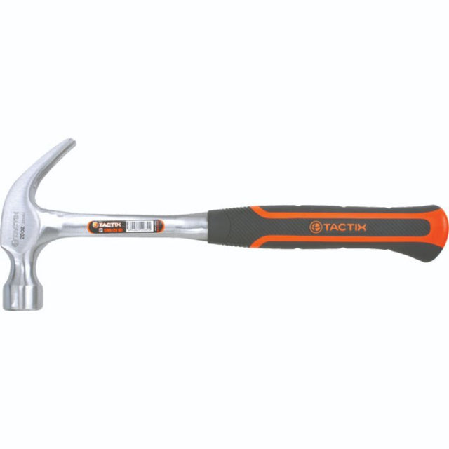 Tactix Hammer Claw 570gm with a one-piece steel handle, ergonomic grip, perfect for DIY and professional tasks.