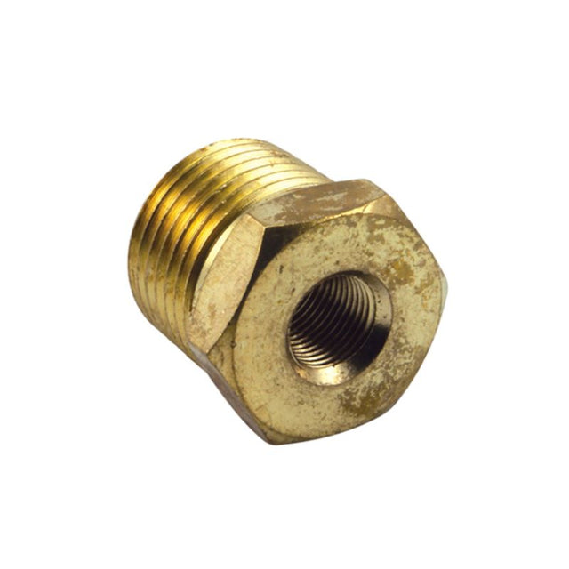 Champion Brass hex reducing bush, 3/8in to 1/4in, durable and corrosion-resistant for reliable plumbing connections.