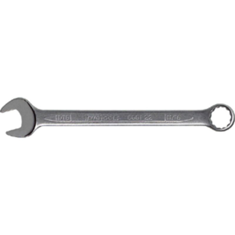 Teng Combination Spanner 7/8in with polished Chrome Vanadium Steel, 12-point offset head, ideal for tight spaces and damaged fastenings.