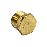 Champion Brass 1/4in BSP Hex Taper Plug, durable brass construction for leak-free seal in plumbing applications.