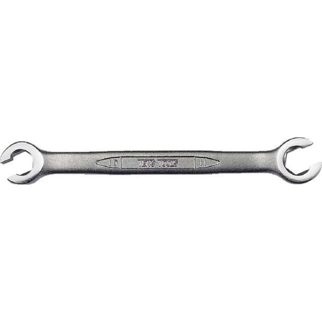 12x13mm flare nut wrench with double openings, ideal for brake lines and damaged fasteners, featuring a chrome vanadium finish.