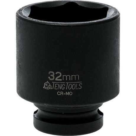 Teng 1/2in Dr. Impact Socket 32mm DIN, a durable, high-quality tool for automotive repairs and heavy-duty applications.