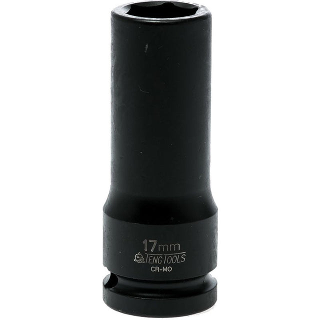 Teng 1/2in drive deep impact socket 17mm DIN for efficient fastener removal, available with free shipping in NZ.