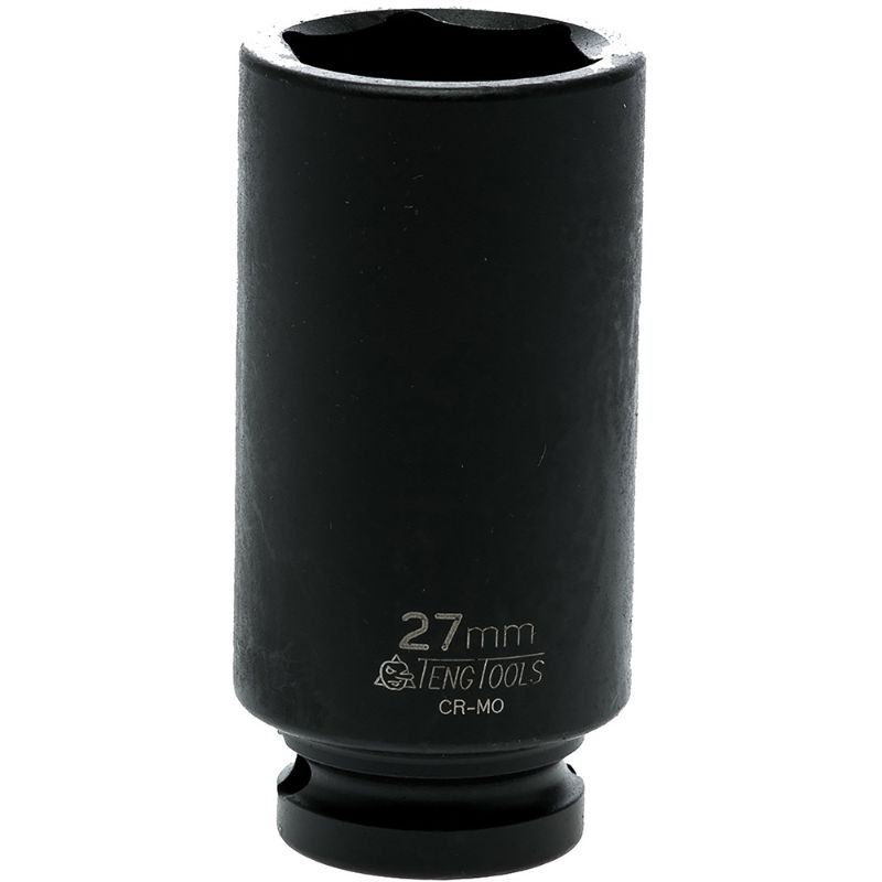 High-quality 27mm deep impact socket for automotive tasks, made from durable chrome vanadium steel.