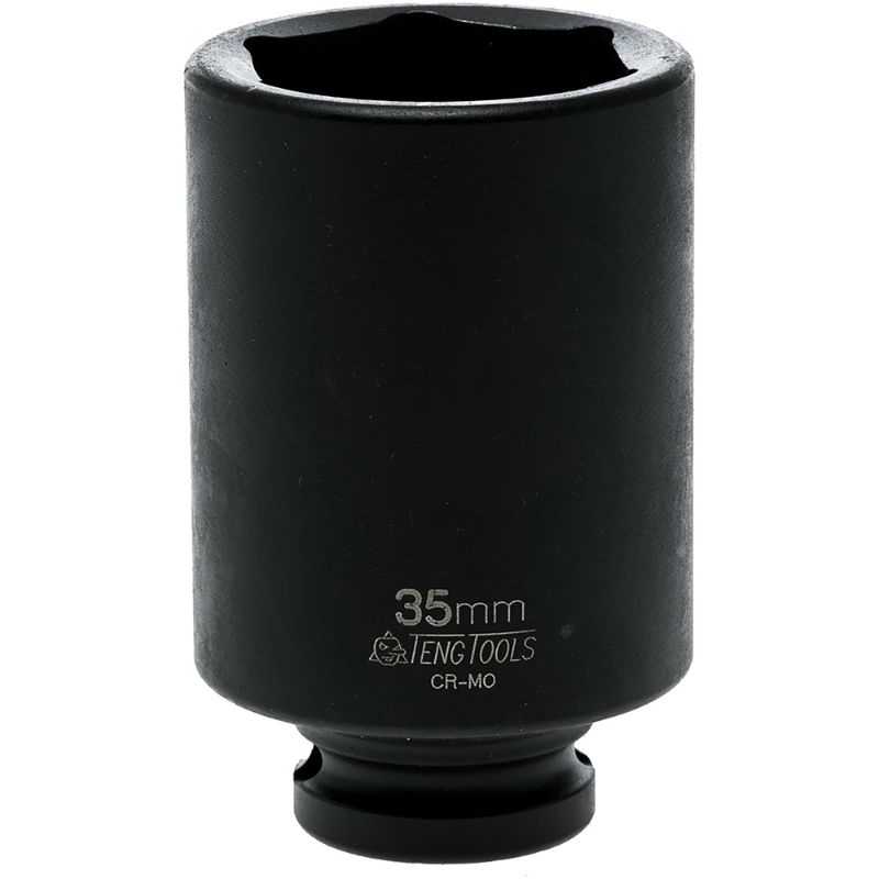 Teng 1/2in Dr. Deep Impact Socket 35mm DIN, high-strength chrome molybdenum steel for heavy-duty applications.