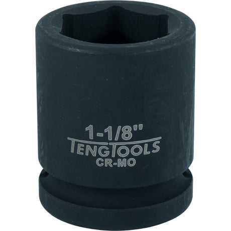 Teng 3/4in drive impact socket 1-1/8in, durable steel construction for heavy-duty use, ideal for automotive and industrial applications.