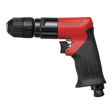 Teng 10mm Air Drill with keyless chuck, 1800rpm speed, ergonomic handle, and 206mm length for efficient drilling tasks.