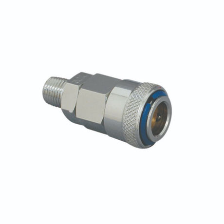 Champion 1/4in Male Air-Line Coupling Nitto for quick connect/disconnect, ensuring efficient, leak-free air tool connectivity.