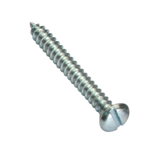 Champion 8G x 3/8in S/Tapping Pan Head Slotted screws in a 50-pack, designed for easy installation in various materials.