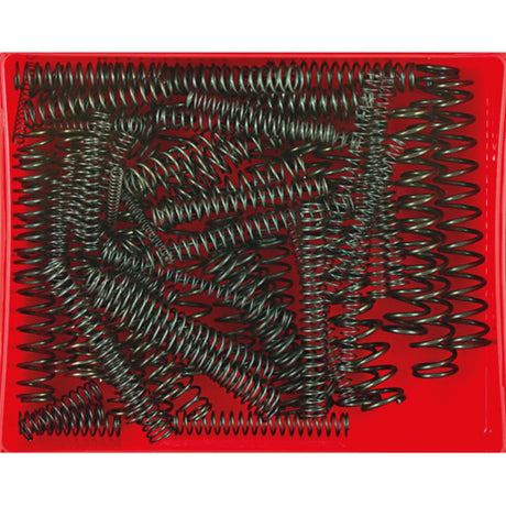 A set of 72 high-quality compression springs in various sizes, ideal for DIY projects and repairs, featuring durable construction.