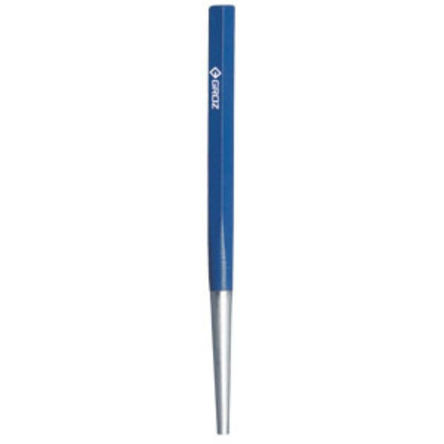 Groz Drift Punch 3mm, a durable carbon steel punch with machine-ground ends, ideal for precise alignment tasks.