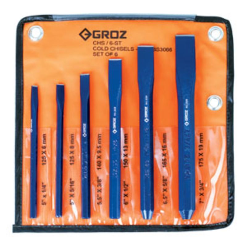 Groz 6pc Cold Chisel Set