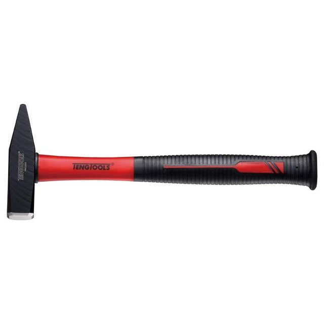 Teng 500gm Engineers Hammer with shock-absorbing fiberglass handle, ideal for construction, metalwork, and carpentry tasks.