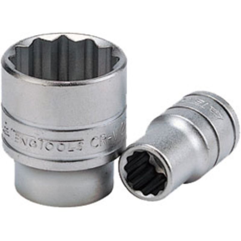 Teng 1/2in drive socket, 1in size, 12-point design, available in NZ with free shipping and no import fees.